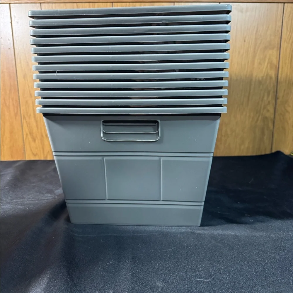 Gray Storage Bins Set‎ of 12  NEW